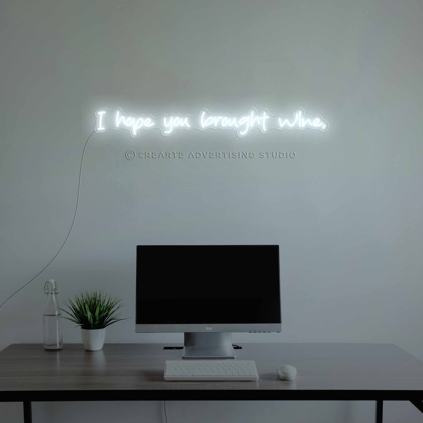 I Hope You Brought Wine Neon Sign