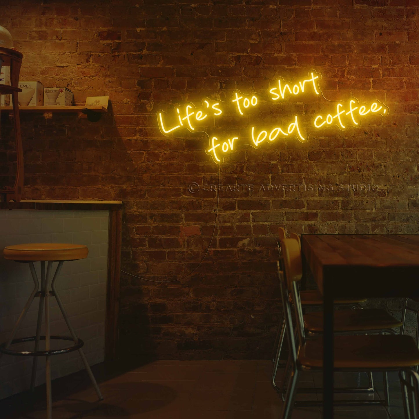 Life's Too Short for Bad Coffee Neon Sign