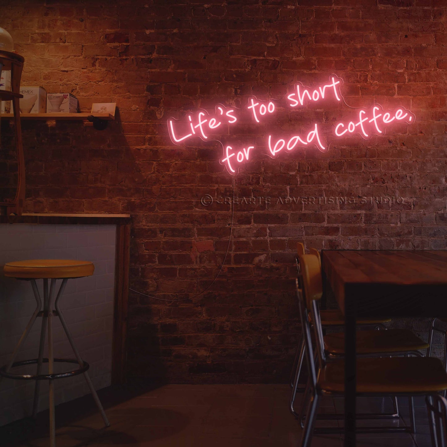 Life's Too Short for Bad Coffee Neon Sign
