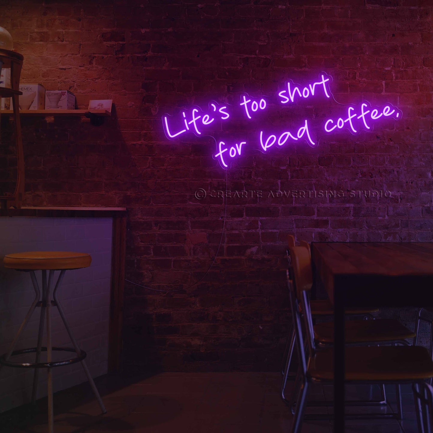 Life's Too Short for Bad Coffee Neon Sign