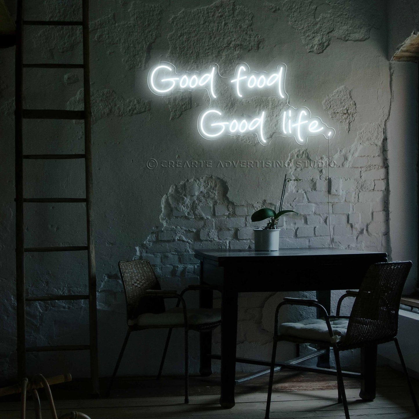 Good Food Good Life Neon Sign