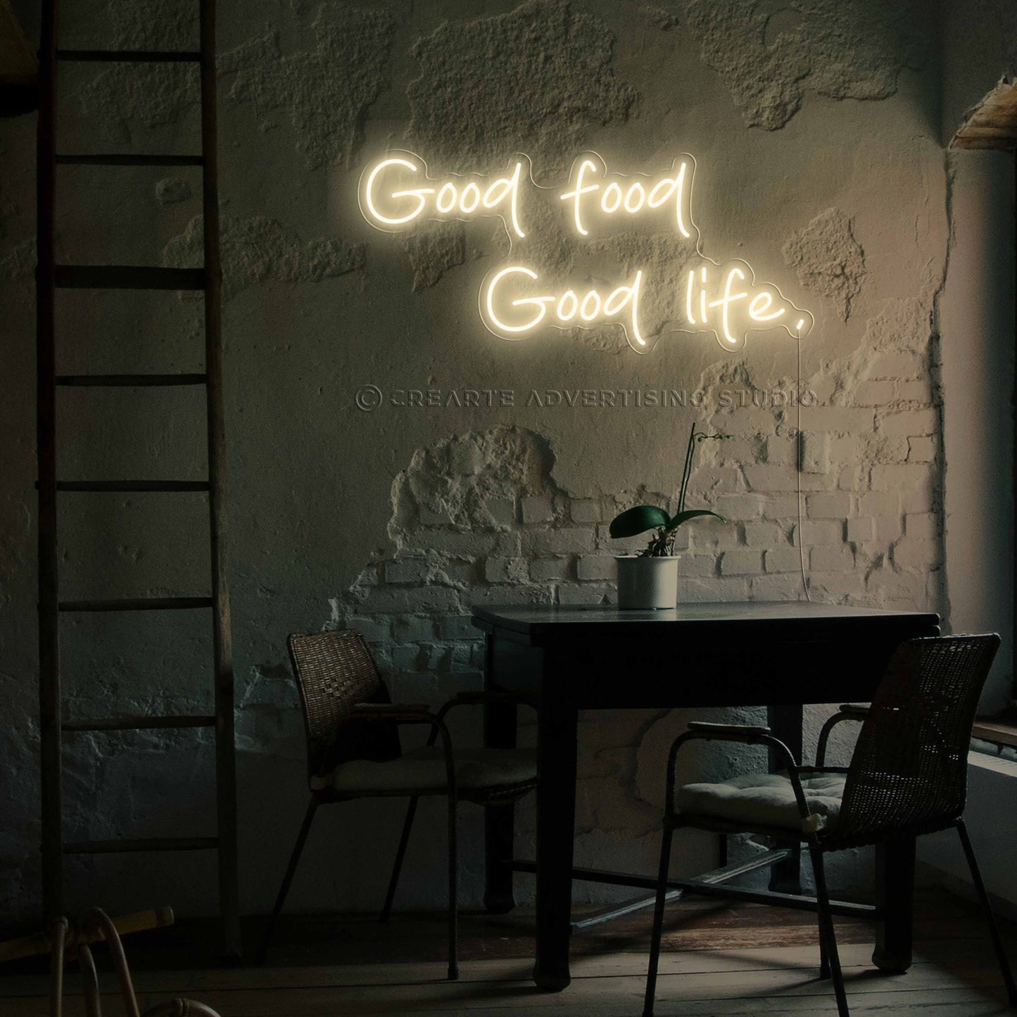 Good Food Good Life Neon Sign