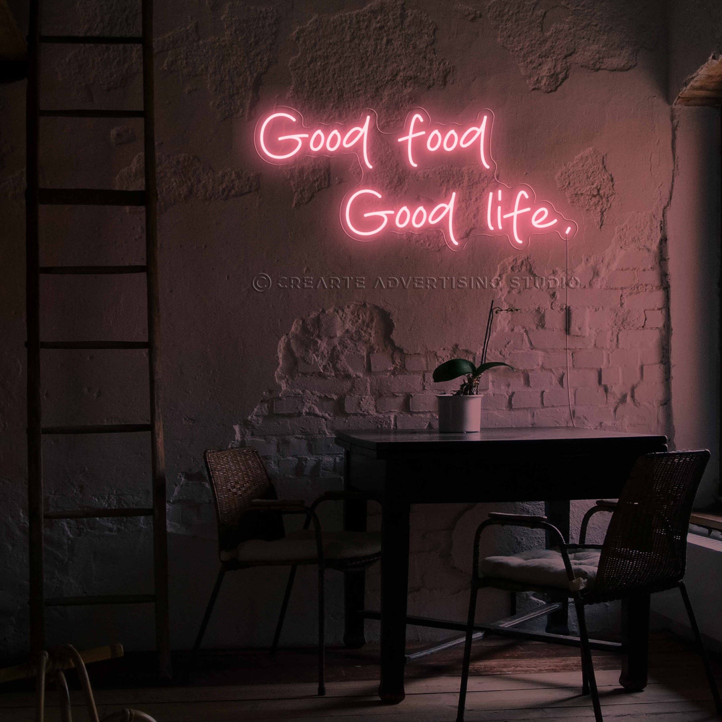Good Food Good Life Neon Sign