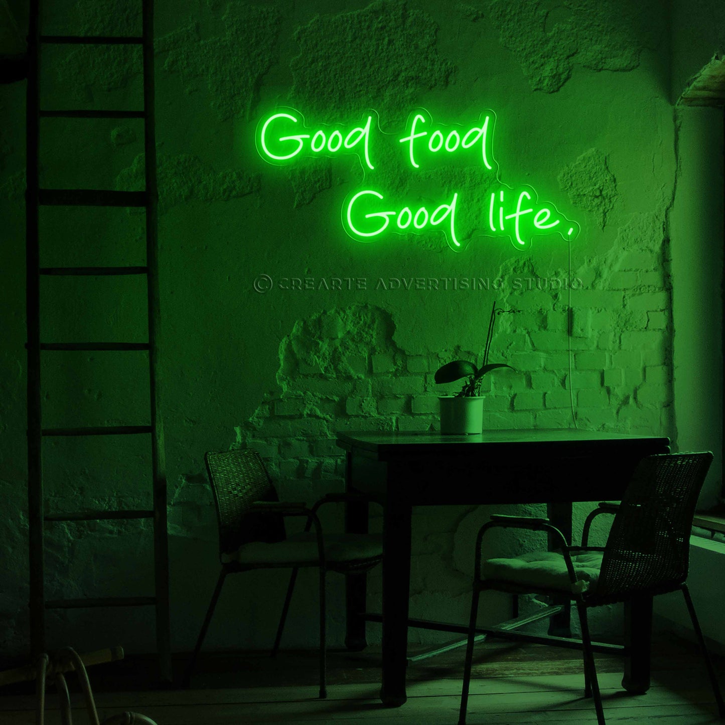 Good Food Good Life Neon Sign