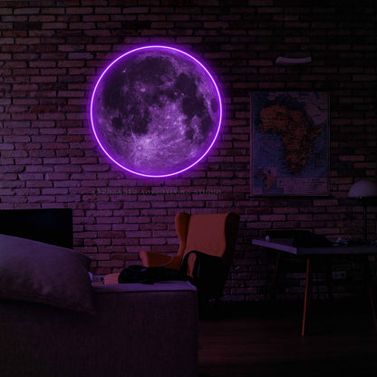 Supermoon Neon Sign