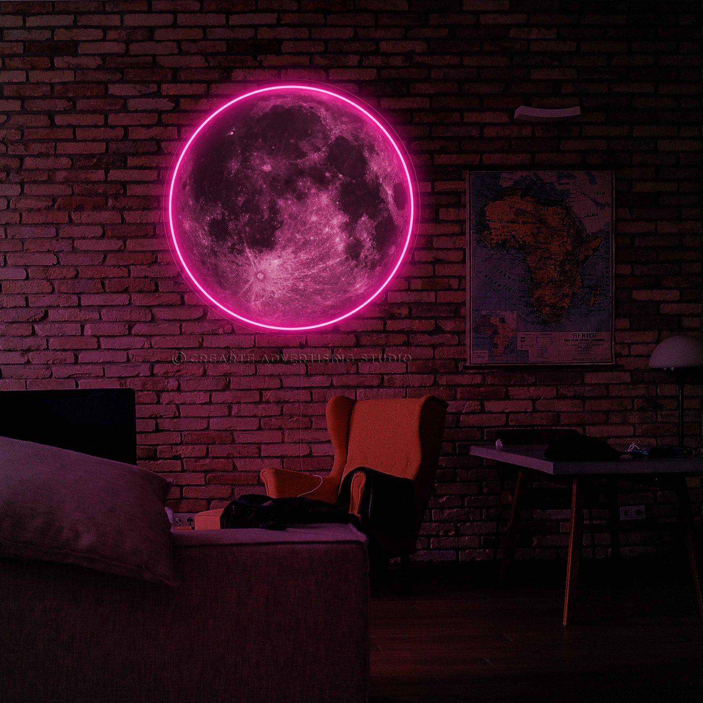Supermoon Neon Sign