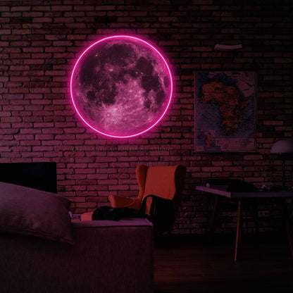 Supermoon Neon Sign