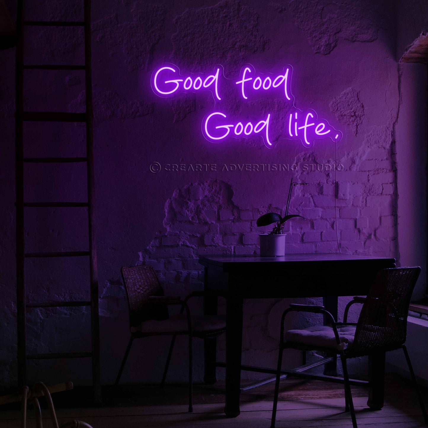 Good Food Good Life Neon Sign