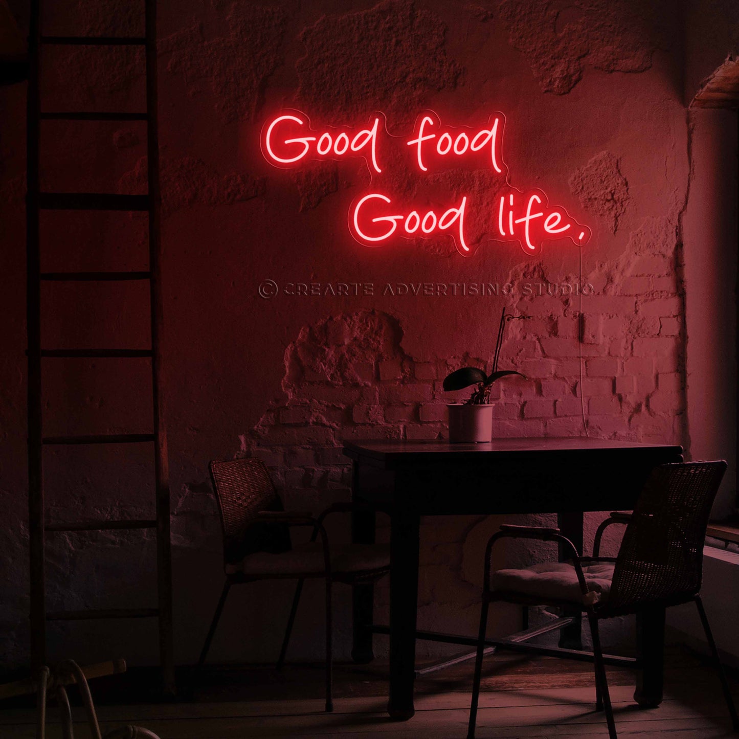 Good Food Good Life Neon Sign